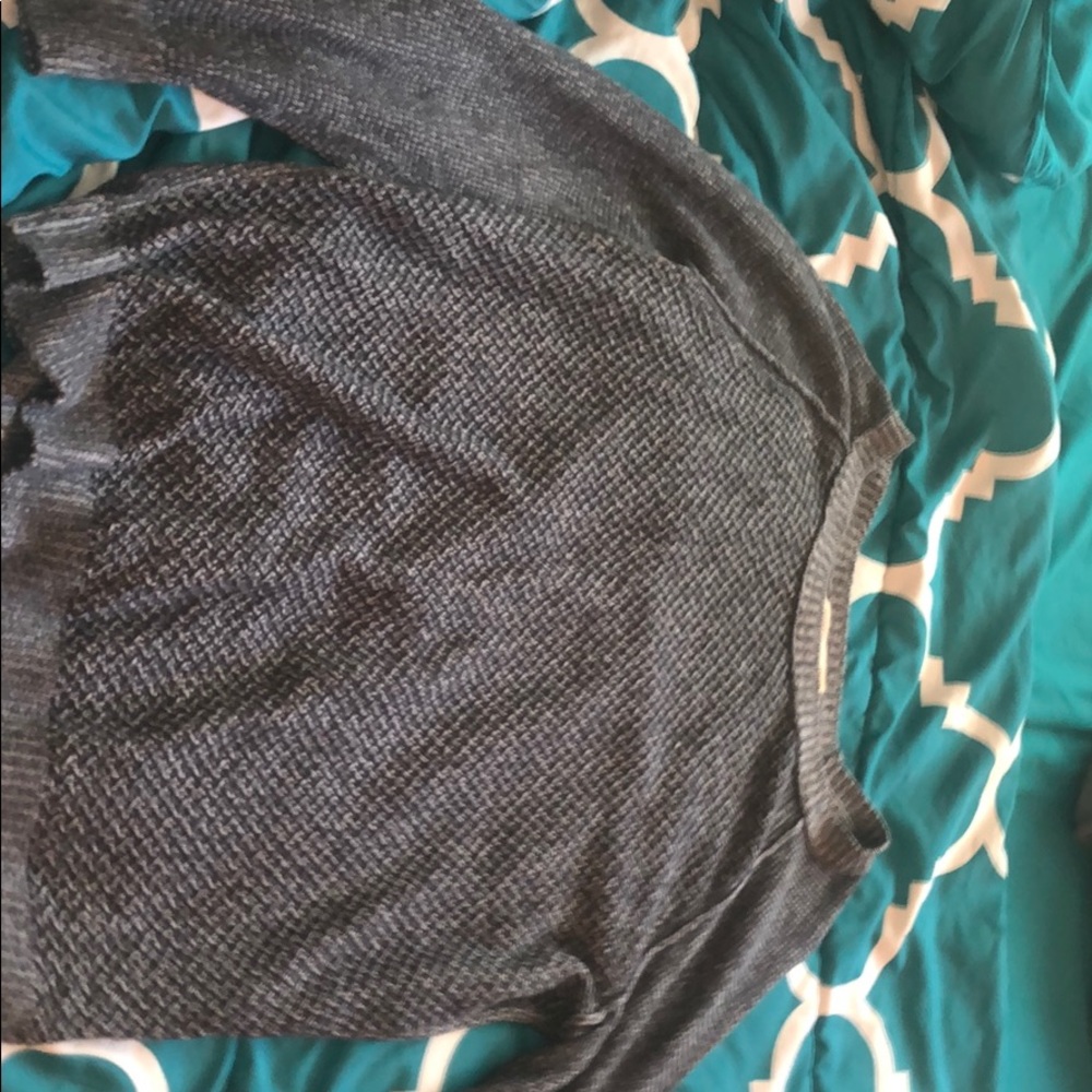 Grey knitted sweater